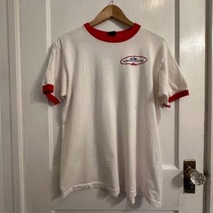 Vintage Men's Cape Cod YC's Ribbed Short Sleeve T-Shirt (White, L)